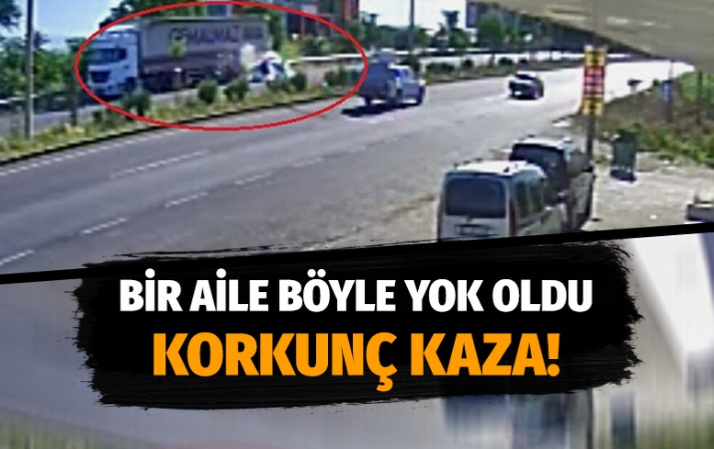 Manisaâda bir aileyi yok eden kaza anÄ± gÃ¼venlik kamerasÄ±nda