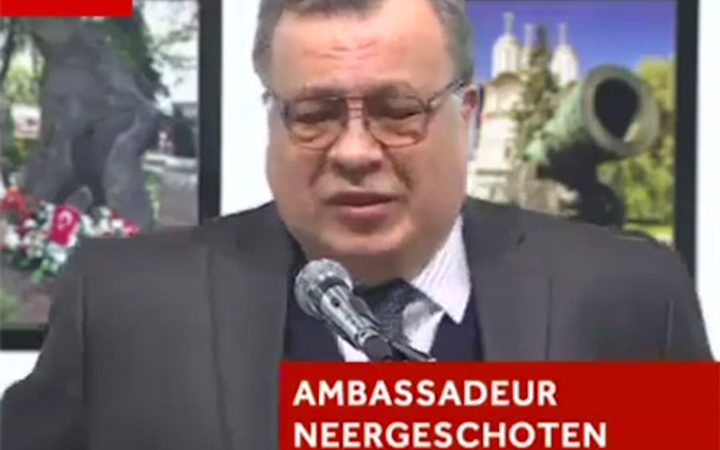 Rusya büyükelçisi vurulma anı görüntüleri suikast videosu