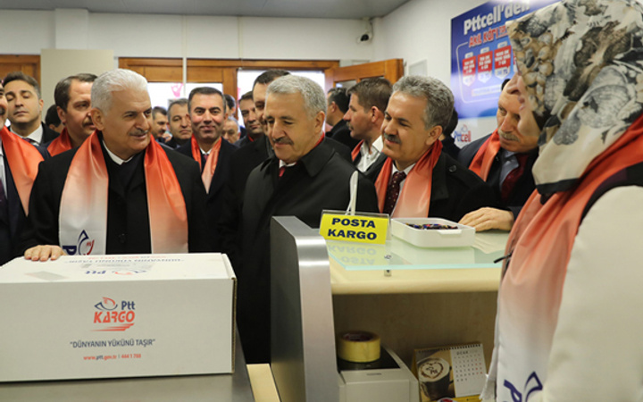 Yıldırım'dan El Bab'daki PTT şubesine kargo
