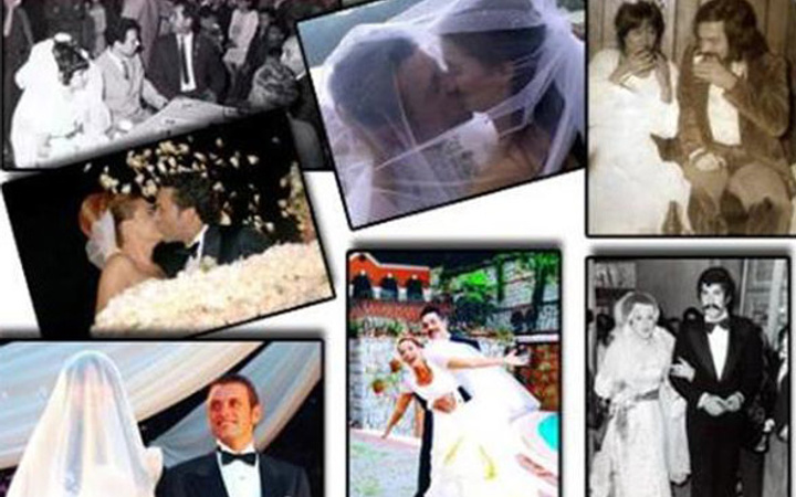 Motor kuryesi ile evlenen bile var! İşte ünlülerin evlilik fotoğrafları