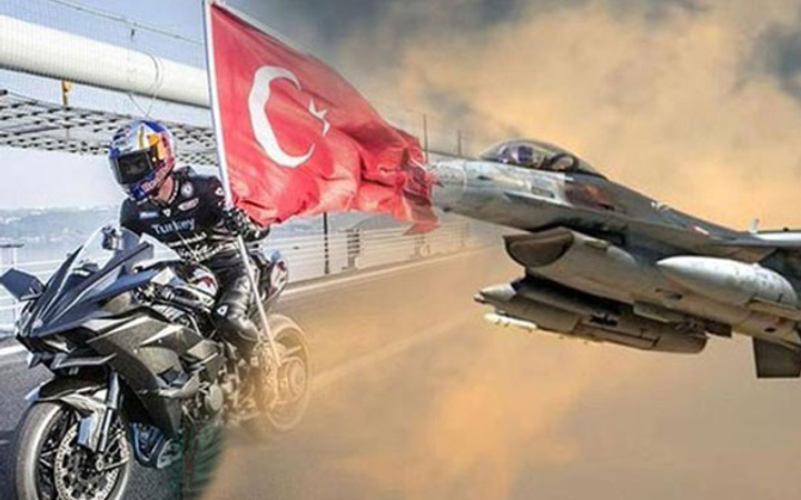 Kenan Sofuoğlu F-16 ile yarıştı! Yarışı bakın kim kazandı?
