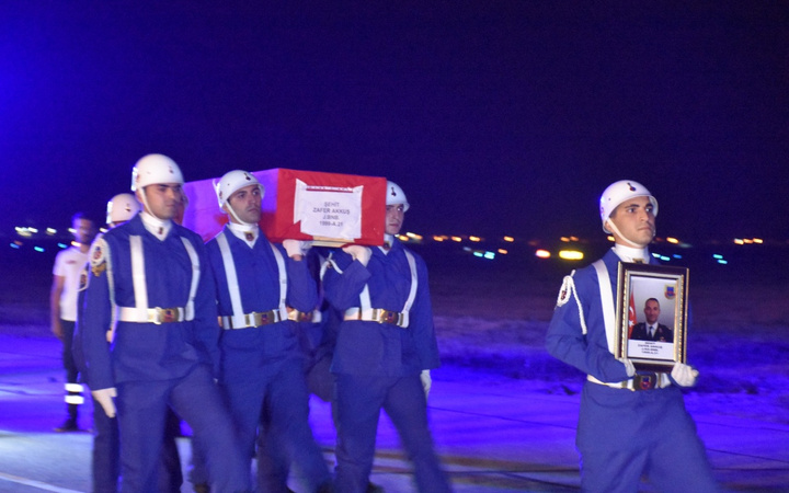Şehit Binbaşı Akkuş, memleketi Samsun'a uğurlandı