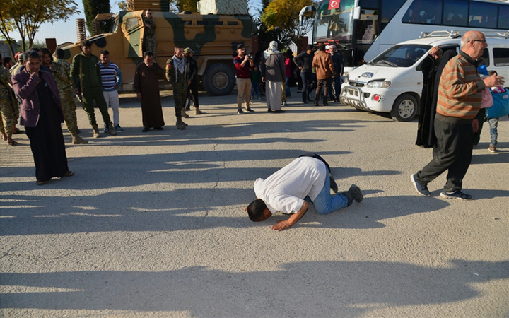 70 aile Tel Abyad bölgesine geri dönmek için yola çıktı