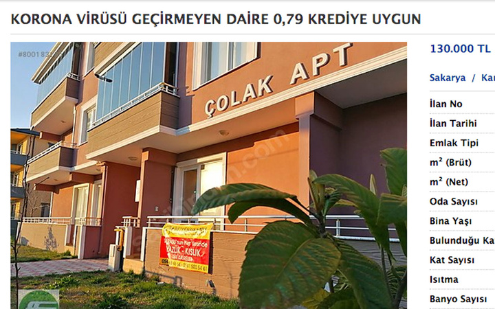 Koronavirüs emlak ve otomobil ilanlarına sıçradı 'korona geçirmez ev'...