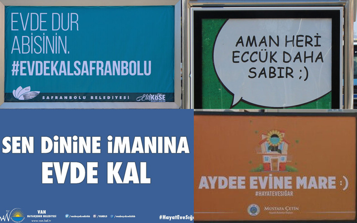 Nelet gele böyle korona virüse! Van, Trabzon, Karabük, Tekirdağ, Amasya'dan güldüren afişler