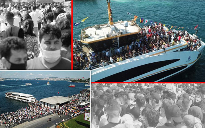 İstanbul'dan tedirgin eden görüntüler! Sosyal mesafe hiçe sayıldı