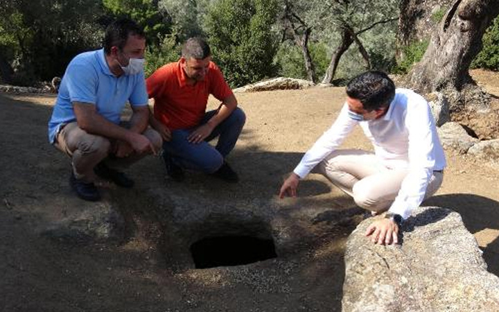 İlk kez böylesi bulundu Aydın'da yazıtlı mezar arkeologları heyecanlandırdı