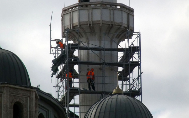 Taksim Camii’nin minareleri tamamen ortaya çıktı son hali böyle görüntülendi
