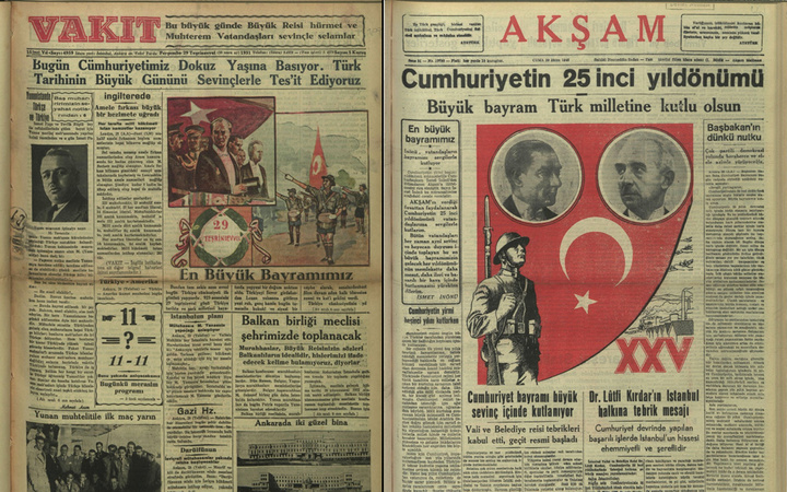 29 Ekim Cumhuriyet Bayramı manşetleri arşivden çıktı ilk kez göreceksiniz