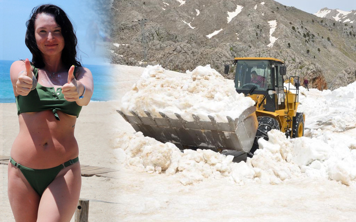 Turistlerin denize girdiği Antalya'da 2,5 metre kar! Kapanan yollar açılıyor