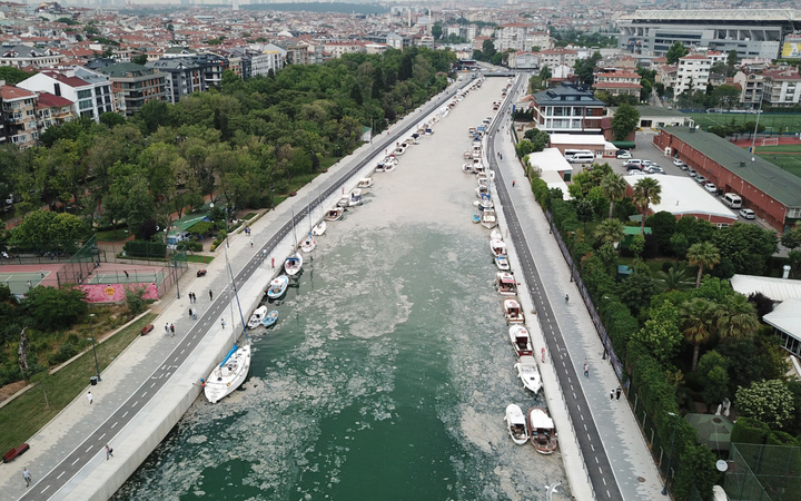 Kadıköy Kurbağlıdere'de müsilaj felaketi havadan görüntüleri