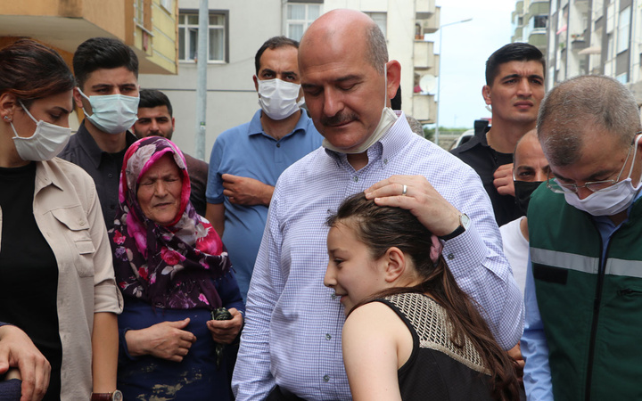İçişleri Bakanı Süleyman Soylu Artvin'de selin etkili olduğu alanları inceledi