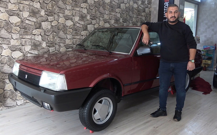 1991 model Tofaş Doğan L marka 7 bin 779 kilometrede! 24 yıldır trafiğe çıkartılmıyor