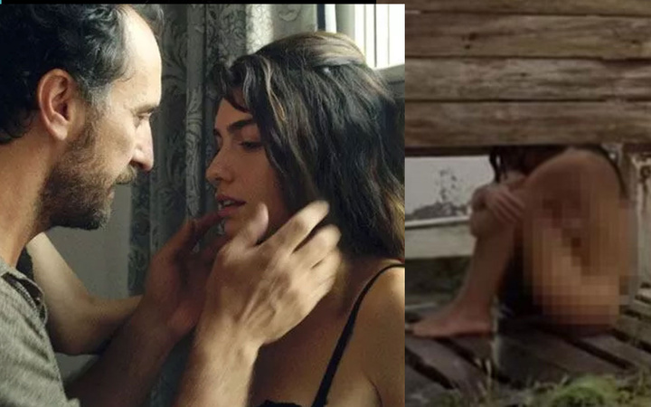Hazar Ergüçlü sevişme sahnesinin ardından çırılçıplak banyo yaptı! İşte Saklı'dan ilk teaser
