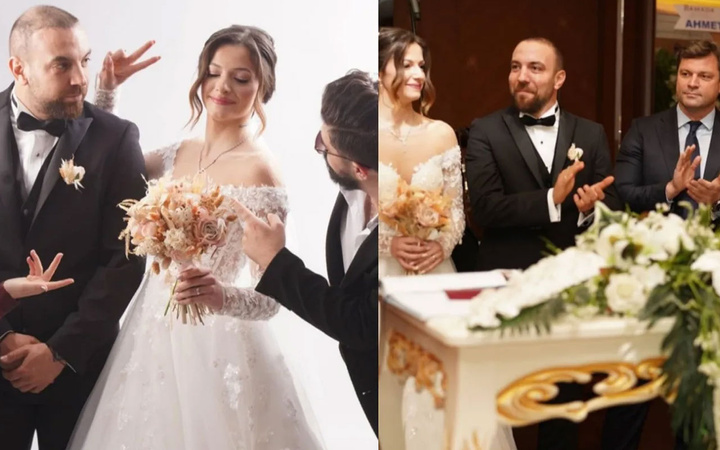 Survivor Sercan Yıldırım evlendi işte nikahtan ilk görüntüler