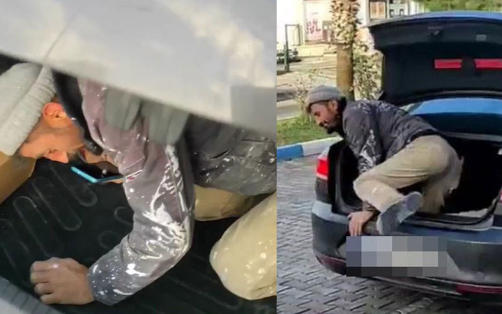 Üstü kirli işçiyi Antalya'da patronu arabanın bagajına koydu tepki yağdı