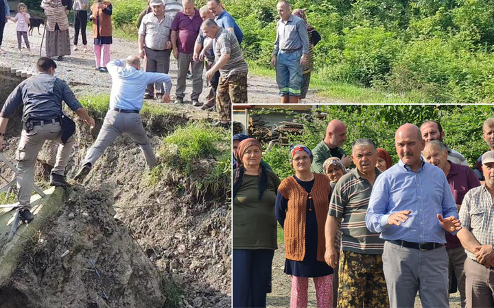 Bakan Soylu sel bölgesinde engelleri aşıp vatandaşların sorunlarını dinledi