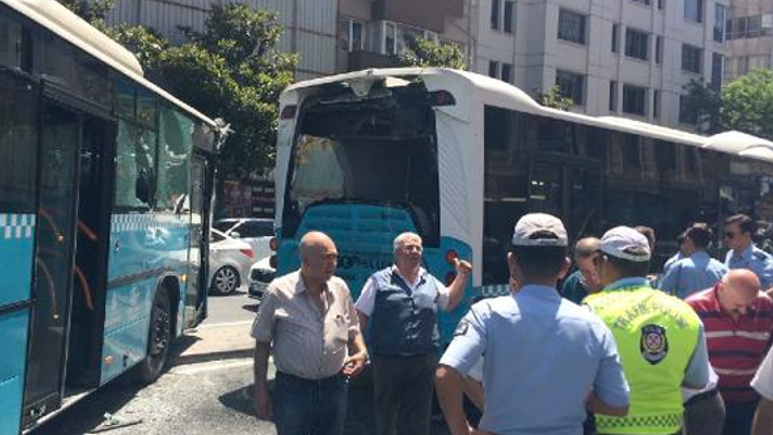 Şişli'de halk otobüsü çarpıştı! Yaralılar var