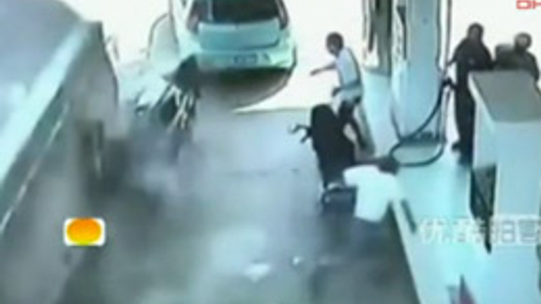 Çin'de feci kaza kamerada