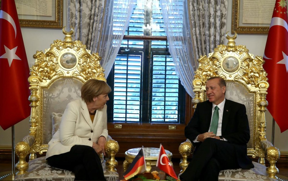 Erdoğan - Merkel görüşmesinden özel kareler