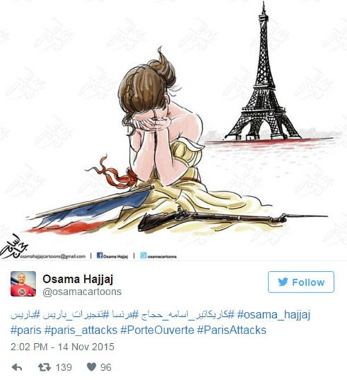 Dünyanın dört bir yanından Paris saldırısı karikatürleri