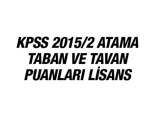KPSS tercih sonuçları lisans atama taban puanları