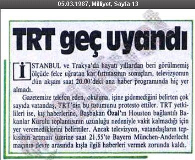 Yıl 1987... Sabah uyananlar şoke oldu!