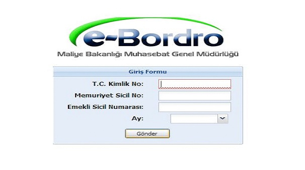 E-bordro maaş sorgulama ekranı 2016