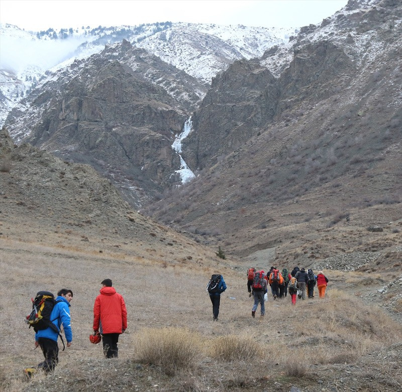 Erzurum'da buz gibi tırmanış