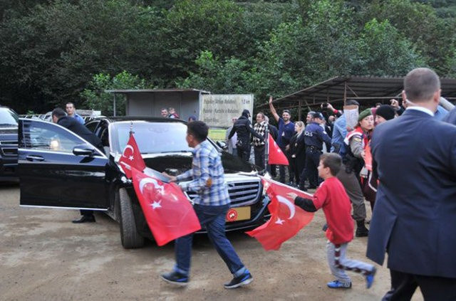 Rize'de  Recep Tayyip Erdoğan izdihamı