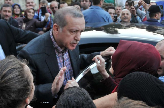 Rize'de  Recep Tayyip Erdoğan izdihamı