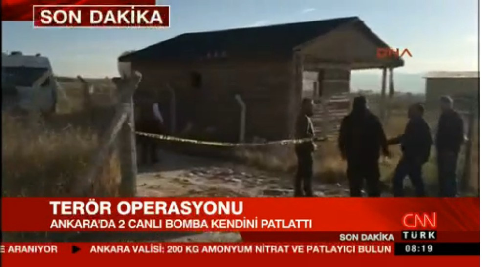 Ankara'da 2 canlı bomba kendini patlattı olay yerinden ilk görüntüler