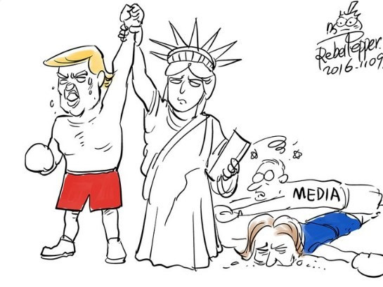 Trump Başkan oldu karikatürler ağladı!