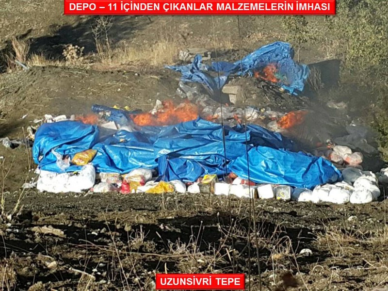 15 odalı PKK sığınağından çıkanlar şaşkına çevirdi