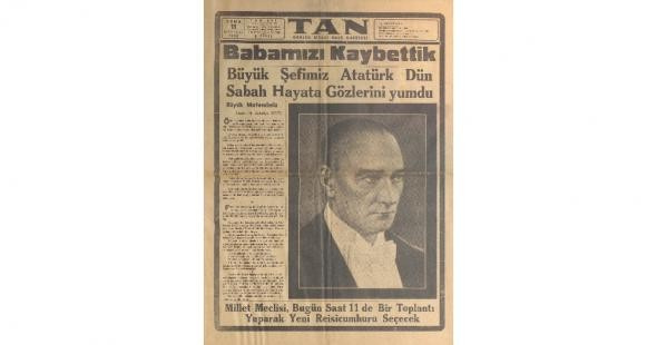 Atatürk öldükten sonra gazeteler 11 Kasım'da böyle çıktı