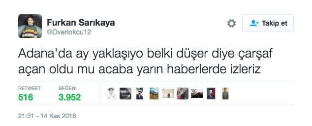 Twitter'da Süper Ay mizahı gülmek garanti