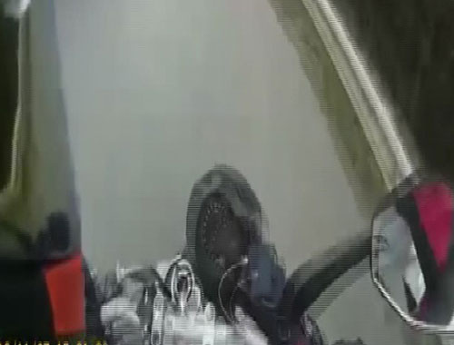 Motosiklet kazası kamerada