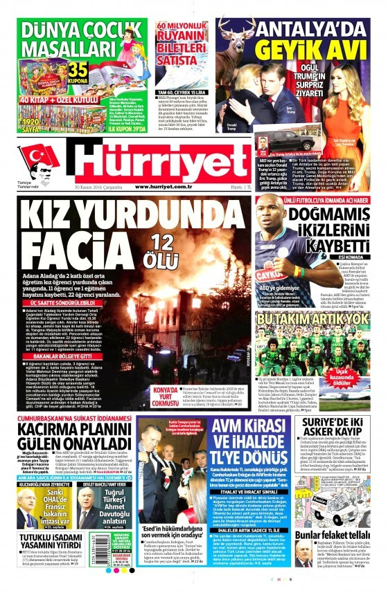 Gazete manşetleri Hürriyet - Habertürk- Sözcü ne yazdı?