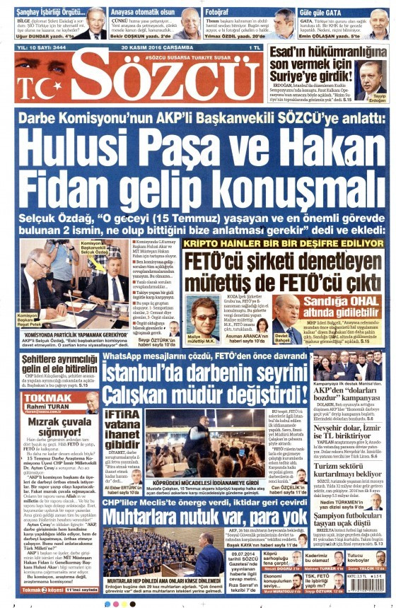 Gazete manşetleri Hürriyet - Habertürk- Sözcü ne yazdı?