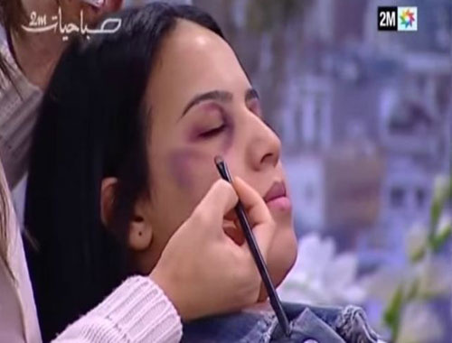 Fas Devlet Televizyonu'nda kadına şiddeti 'makyajla kapatma' dersi