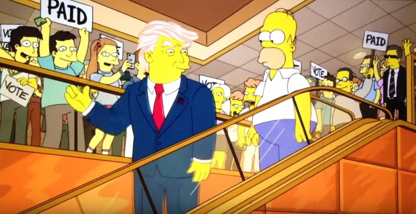 The Simpsons geleceği görmüş Trump sahneleri olay
