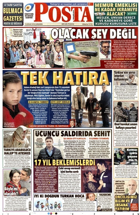 Gazete manşetleri Hürriyet - Sözcü - Cumhuriyet ne yazdı?