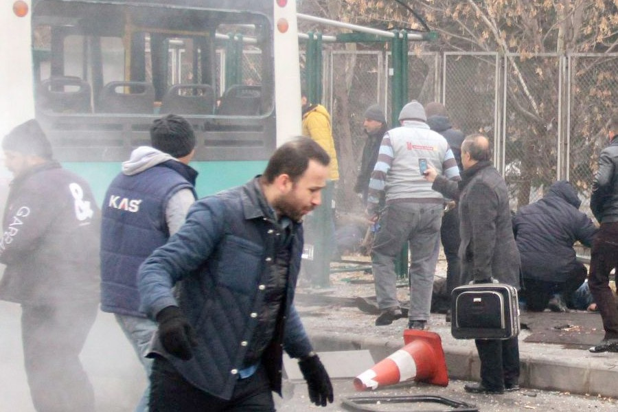 Kayseri patlamasının dehşete düşüren görüntüleri