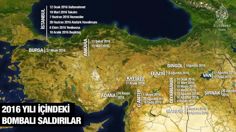 2016 yılındaki bombalı saldırılar sayı korkutucu!