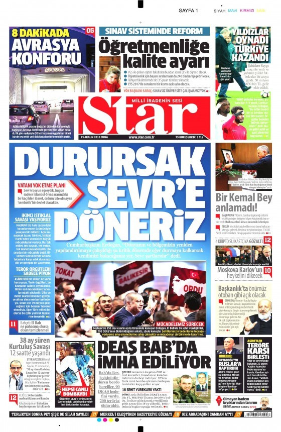 Gazete manşetleri Hürriyet - Sözcü - Cumhuriyet ne yazdı?