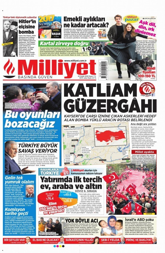 Gazete manşetleri Sözcü - Cumhuriyet - Hürriyet ne yazdı?