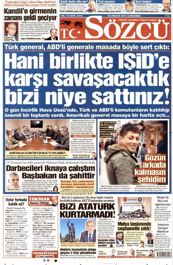 Gazete manşetleri Sözcü - Hürriyet - Sabah ne yazdı?