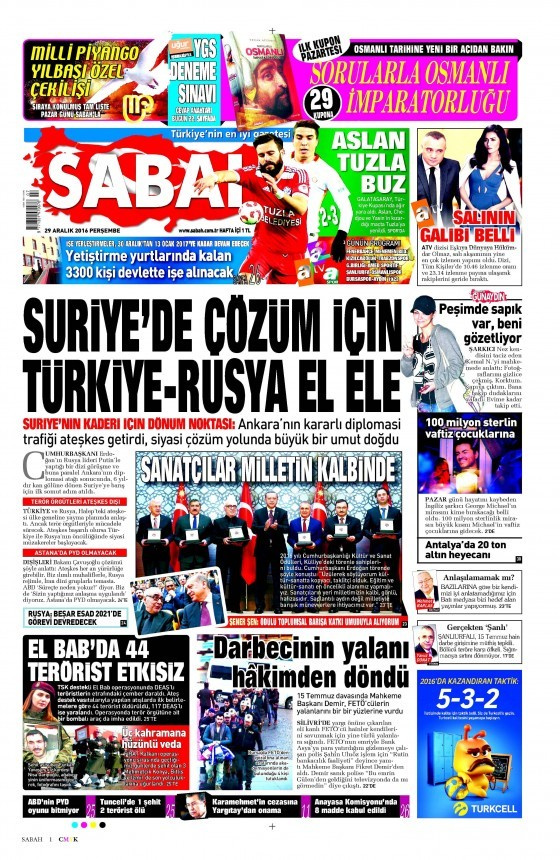 Gazete manşetleri Sözcü - Hürriyet - Cumhuriyet ne yazdı?