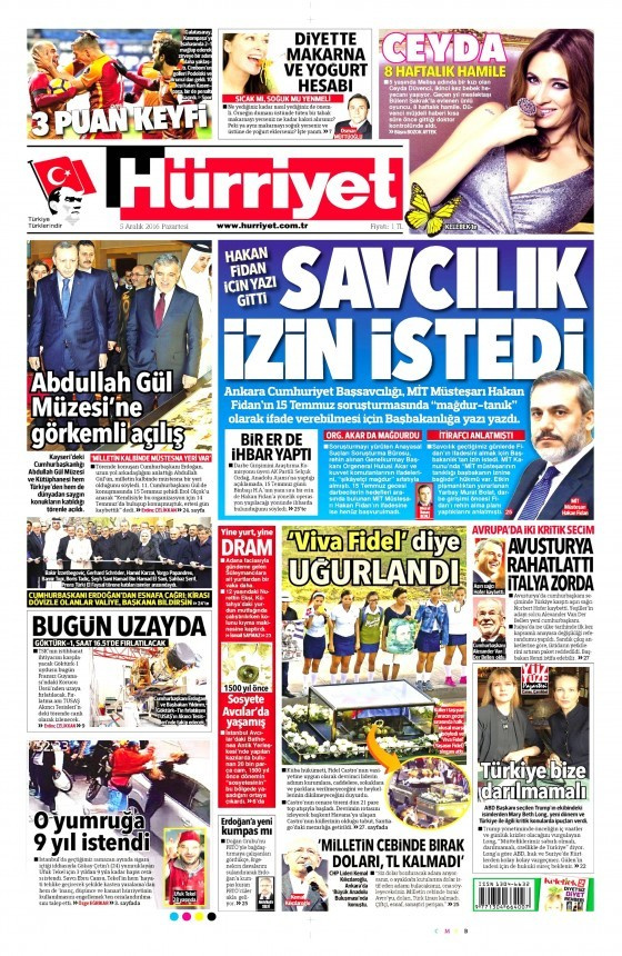 Gazete manşetleri Sözcü - Habertürk- Hürriyet ne yazdı?