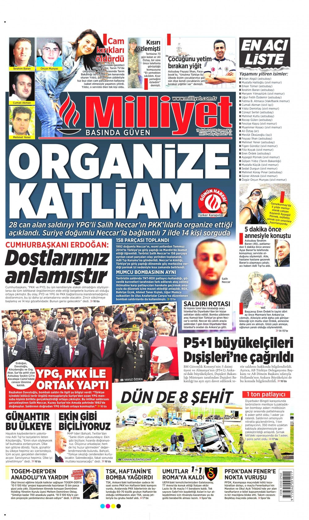 19 Şubat gazete manşetleri Hürriyet - Milliyet ve Star ne yazdı?